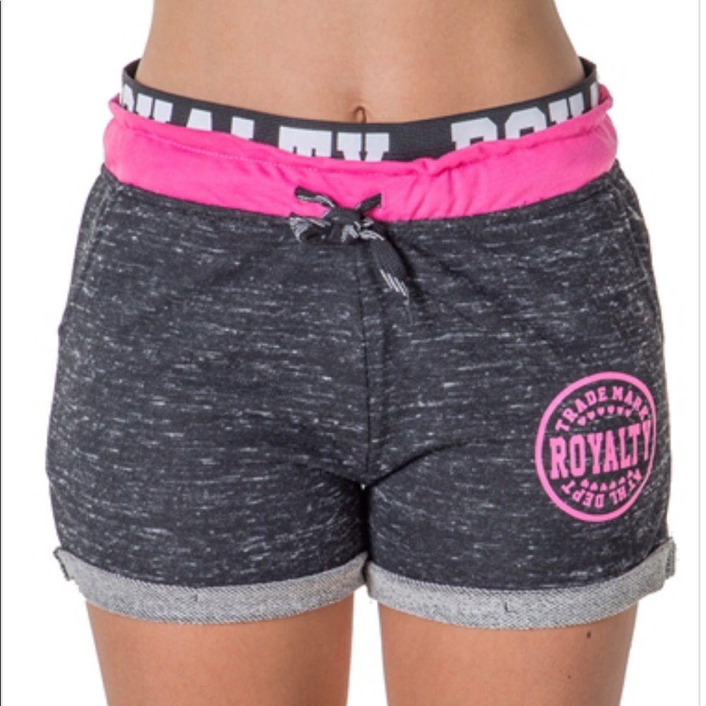 Ladies French Terry Drawstring Shorts w/ Applique